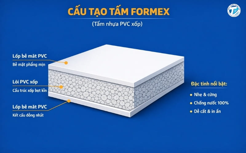 Mô phỏng cấu tạo của tấm formex 